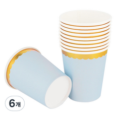 골드라인 파티컵 블루 240ml, 6개