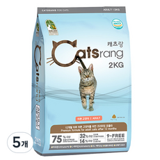 캐츠랑 어덜트 캣츠랑 고양이 건식사료, 닭+참치, 2kg, 5개