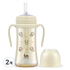 토비앤몰리 PPSU 빨대컵, 280ml, 2개, 토비 바닐라 280ml, 2개, 토비 바닐라