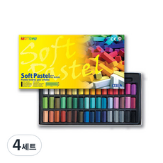 MUNGYO 方形粉彩 MPS-64 隨機出貨, 4組, 48 種顏色