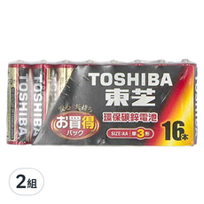 TOSHIBA 東芝 環保電池紅3號, 16個裝, 2組