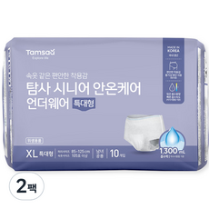 탐사 시니어 안온케어 언더웨어 국내산 성인기저귀, 특대형, 10개입, 2개