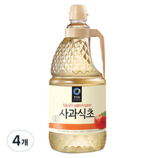 청정원 사과식초, 1.8L, 4개