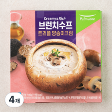 풀무원 브런치수프 트러플양송이크림 (냉장), 180g, 4개