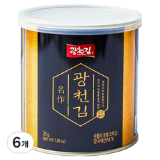 광천김 명작 캔김, 30g, 6개 30g, 6개