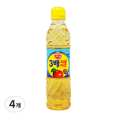 오뚜기 3배 사과식초, 500ml, 4개