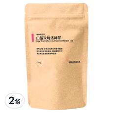 MUJI 無印良品 無咖啡因茶 山楂玫瑰洛神茶, 5g, 7包, 2袋