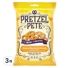 프레첼피트 허니 머스타드 앤 어니언 프레첼, 100g, 3개