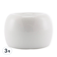 new&look 칫솔꽂이 세라믹 스탠드, 화이트, 3개