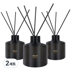 에어아트 에어테리어 아로마 디퓨저 200ml x 3p + 리드스틱 15p 세트, 그린 소일, 600ml, 2세트