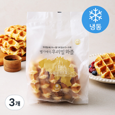 벨기에식 우리밀 와플 5개입 (냉동), 375g, 3개