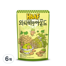 HBAF 바프 와사비맛아몬드, 190g, 6개