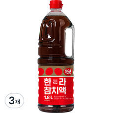 식자재왕 한라 참치액, 1.8L, 3개