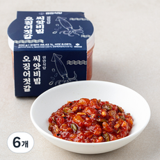 연안식당 씨앗비빔 오징어젓갈, 200g, 6개