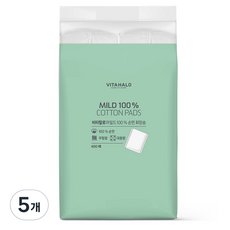 비타할로 마일드 화장솜, 5개, 400개입