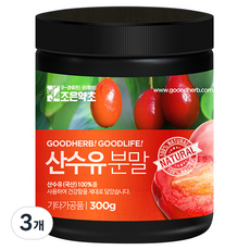 조은약초 프리미엄 산수유 분말, 300g, 3개