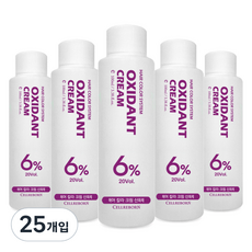 셀리본 옥시던트 컬러 크림 산화제 6%, 100ml, 25개