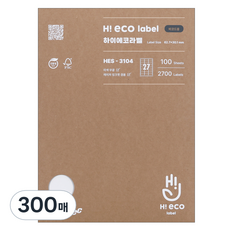 Formtec Hi Eco條碼用標籤 HES-3104, 27格, 300個