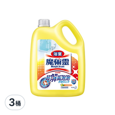 Kao 花王 Magiclean 魔術靈 浴室清潔劑 3.8L, 去污秒刷淨 潔淨光亮又安心, 3桶