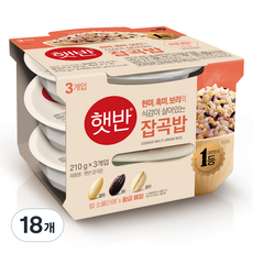 햇반 잡곡밥, 210g, 18개
