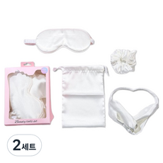 Scawiz高級絲綢睡眠眼罩組 白色, 2套