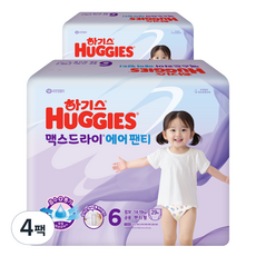 하기스 2024년 맥스드라이에어 팬티형 기저귀 남여공용 점보형(14~19kg) 29p