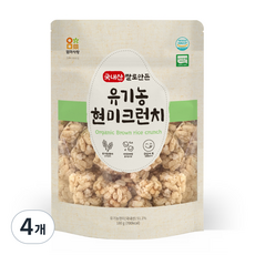 엄마사랑 쌀로만든 유기농 현미 크런치, 180g, 4개