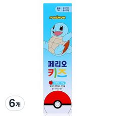 페리오 키즈 포켓몬스터 치약 사과향, 75g, 6개