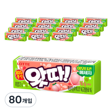 왓따 복숭아 껌, 23g, 80개입