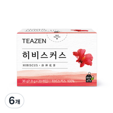 티젠 히비스커스, 1.8g, 20개입, 6개