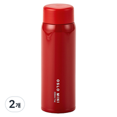 오슬로 미니 텀블러, 레드, 200ml, 2개