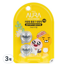 카카오프렌즈방향제리필제리필  AURA 카카오프렌즈 차량용 통풍구 방향제 리필 2ml x 2p 3개 플라워바이플로라향 