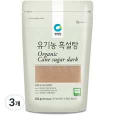 청정원 유기농 흑설탕, 454g, 3개