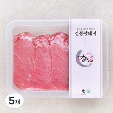 전통참돼지 등심 돈까스용 (냉장), 400g, 5개