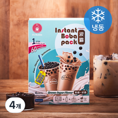 오스버블 인스턴트 보바팩 버블티 브라운슈가맛 4개입 (냉동), 260g, 4개