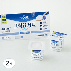 매일바이오 그릭요거트 무가당 Delight 플레인 8개입, 640g, 2개