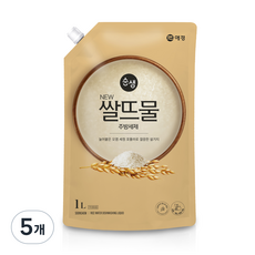 순샘 쌀뜨물 주방세제 리필, 1L, 5개