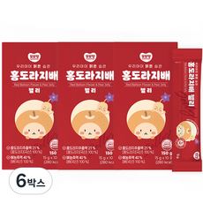 또또맘 유아용 홍도라지배 젤리, 혼합맛(배/홍도라지), 150g, 6개