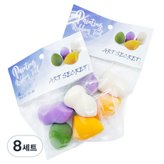 Art Secret 藝術家的秘密 模板繪畫海綿刷 4種組 PP-04, 8組