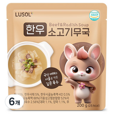 루솔 유아용 한우 소고기무국, 200g, 6개