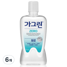 가그린 제로 구강청결제, 750ml, 6개