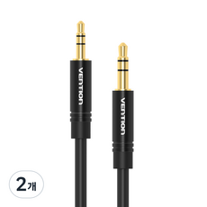 벤션 3.5mm to 2.5mm AUX 음향 오디오 스피커 케이블 3m, 블랙, 2개