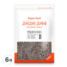고미네 브라운렌틸콩, 500g, 6개