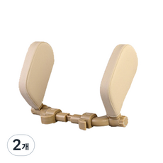굿아이템 차량용 헤드레스트 목쿠션 고급형 2세대, ivory, 2개