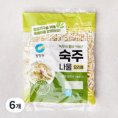 청정원 요리용 숙주나물, 350g, 6개