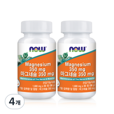 나우푸드 마그네슘 350mg, 60정, 4개