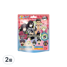 BANDAI 鬼滅之刃吊飾入浴球II，含公仔吊飾，共4種/5種，隨機出貨, 款式隨機, 75g, 2個