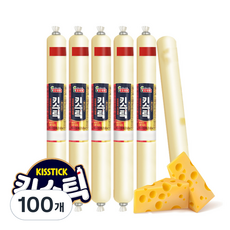 롯데햄 키스틱 롯데제과 청춘간식 체다치즈맛, 25g, 100개