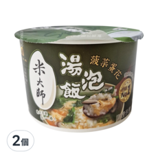 master mi 米大師 湯泡飯 菠菜蛋花, 129g, 2入