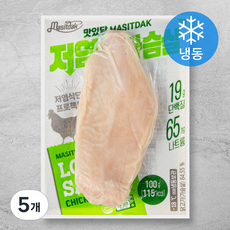 맛있닭 저염 닭가슴살 (냉동), 100g, 5개